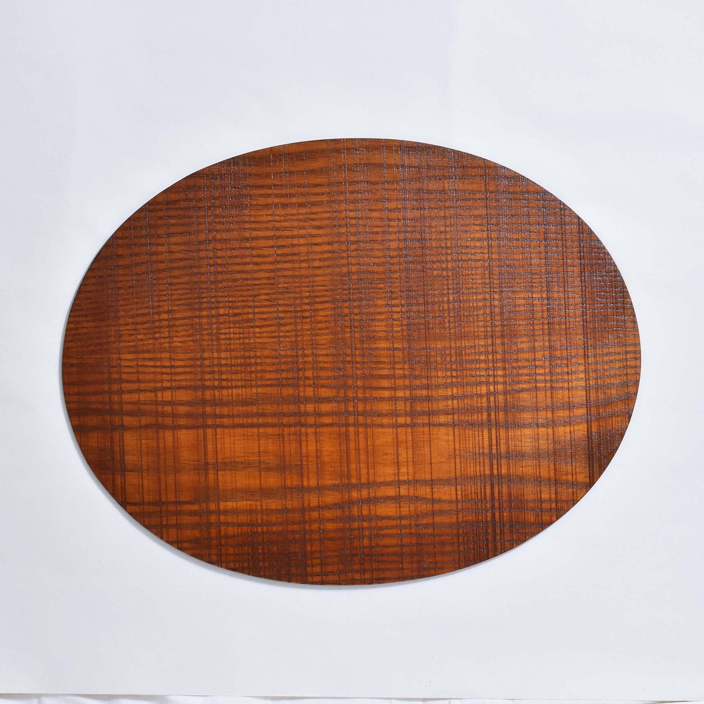 Wiped lacquer double-sided banquet tray MDF oval