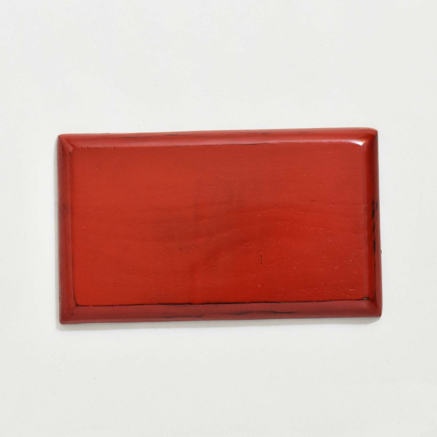 Wooden individual plates, Negoro lacquer