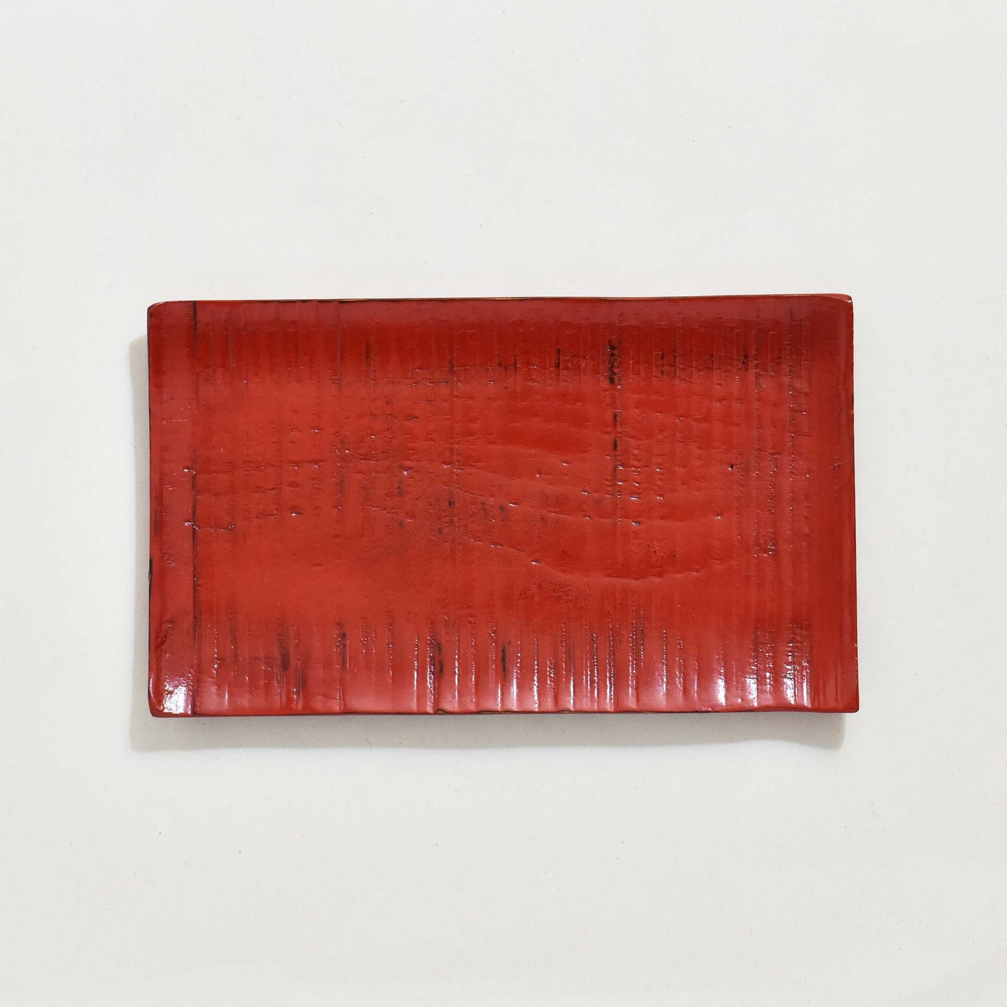 Wooden individual plates, Negoro lacquer