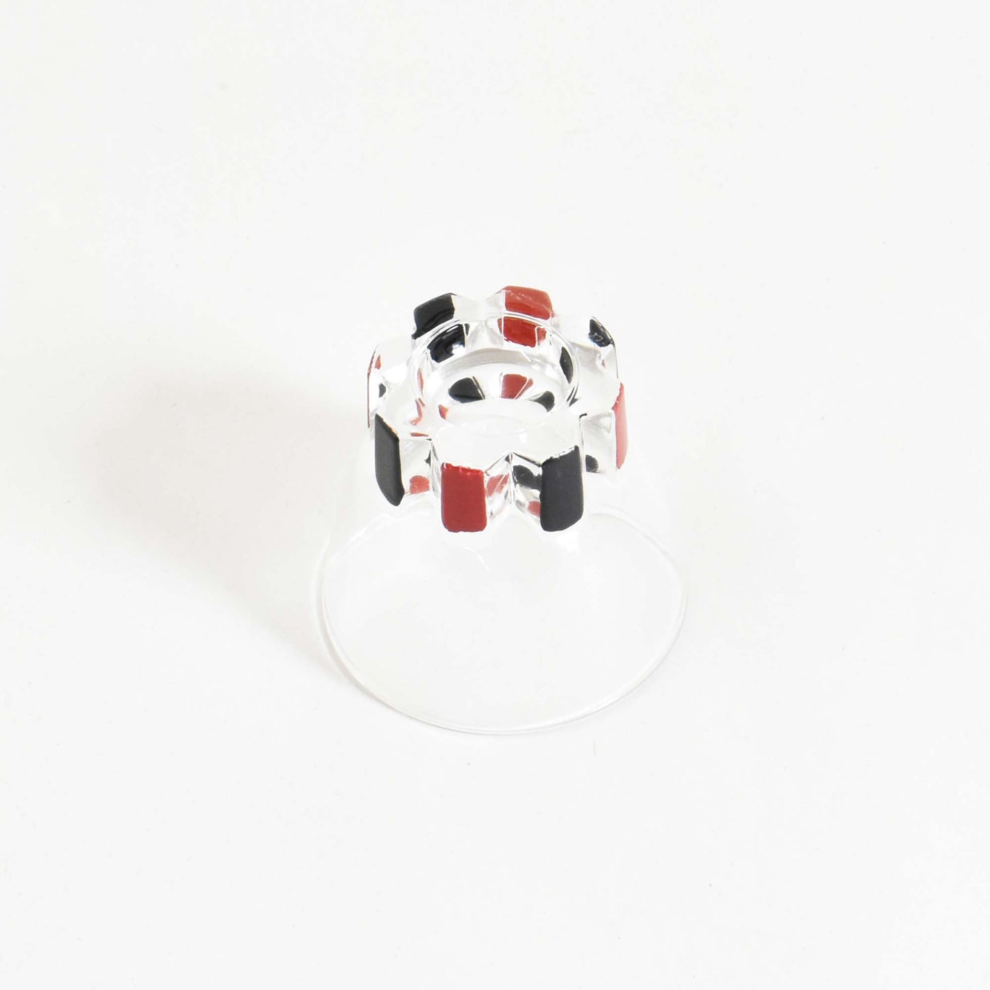 Two-tone painted glass cup