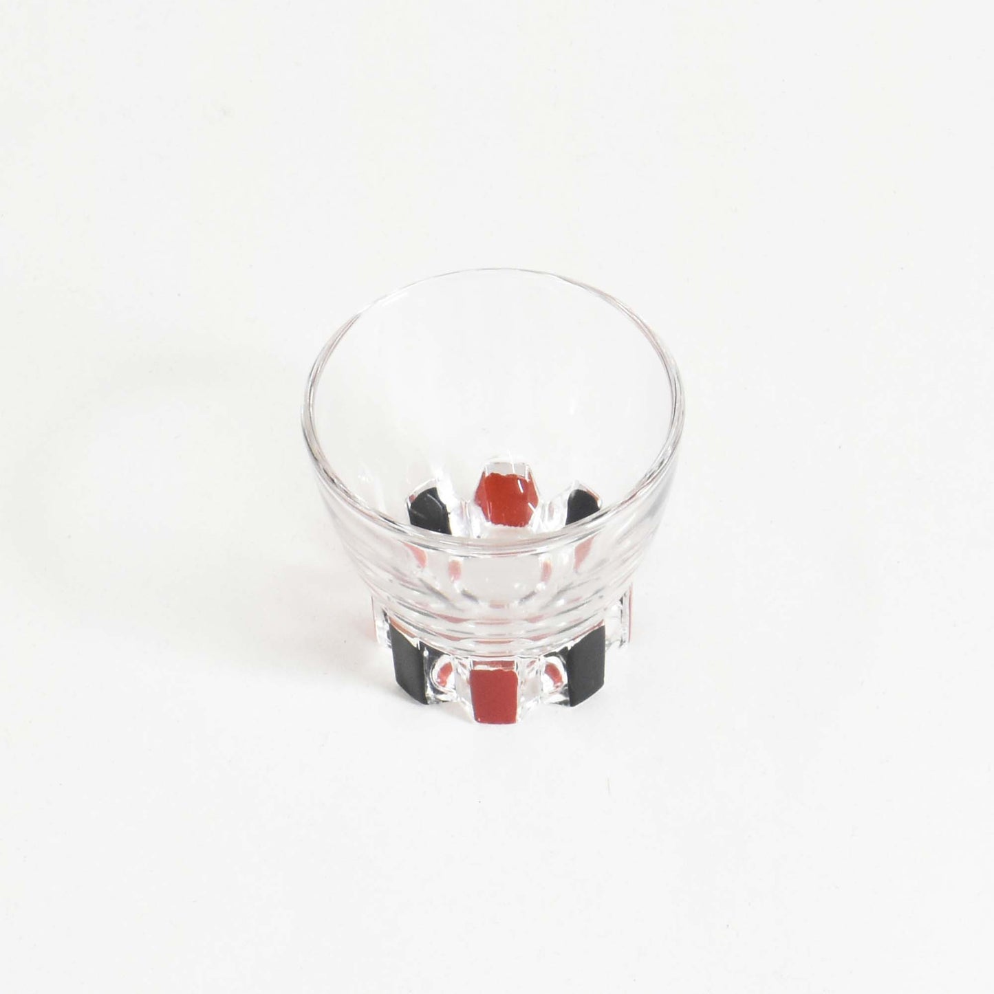 Two-tone painted glass cup