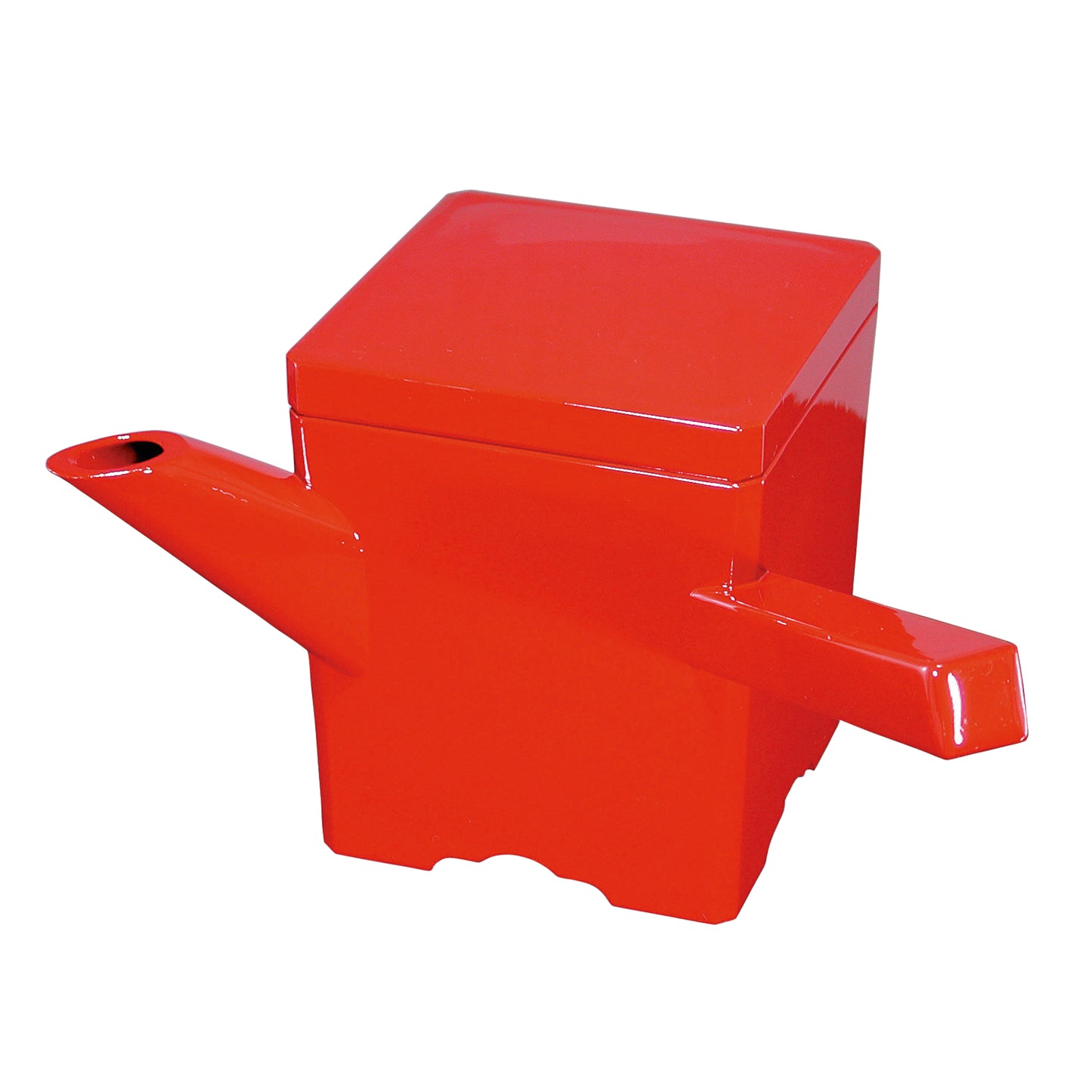 Soba hot water pot, square, red