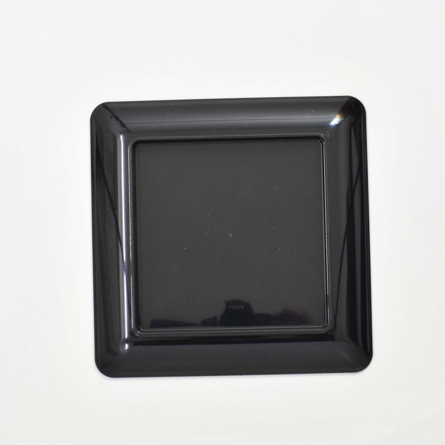 Soba plate, black with red interior