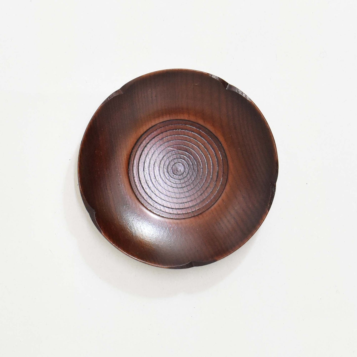 木製 梅型茶托 拭漆