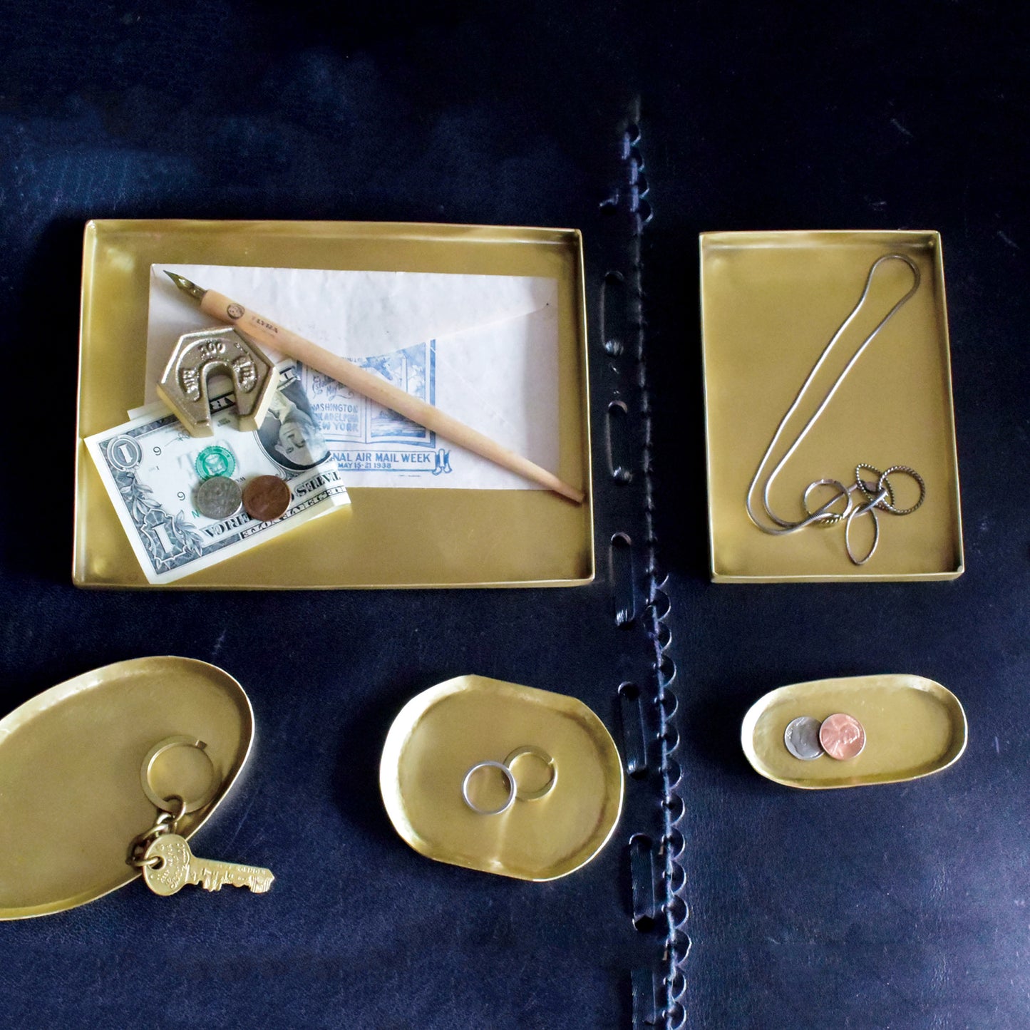 BRASS Rectangular Tray L