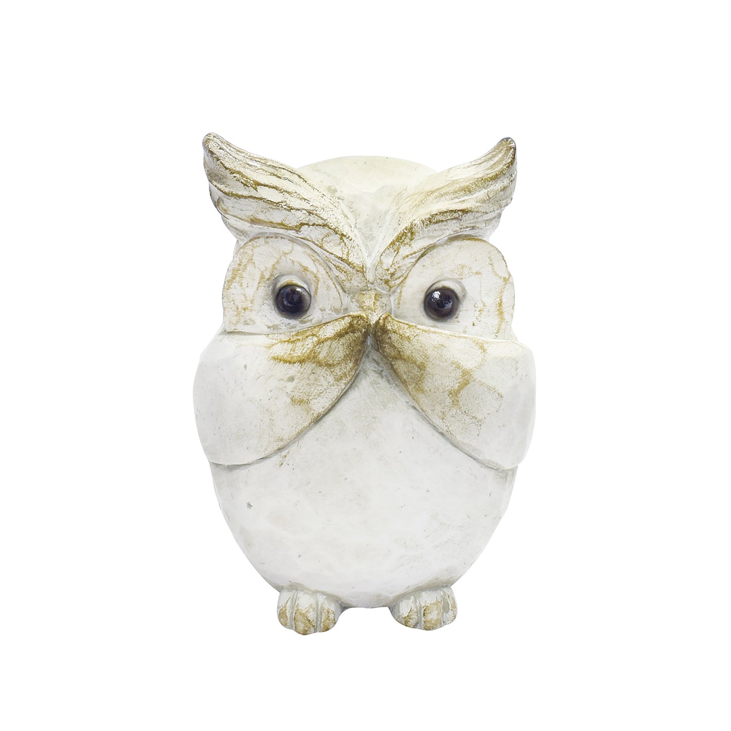 Resin Antique Animal Owl D WH