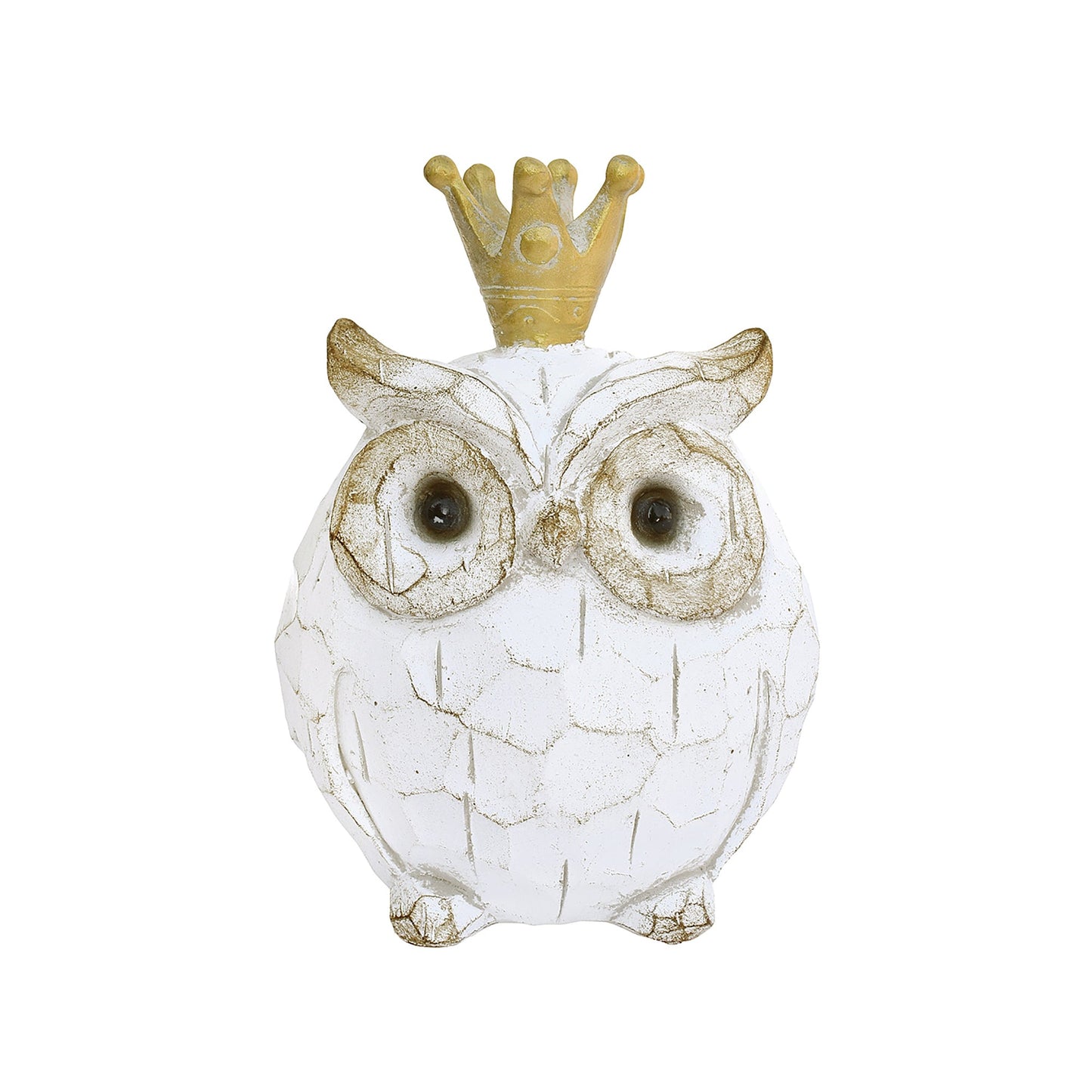 Resin Antique Animal Crown Owl WH S