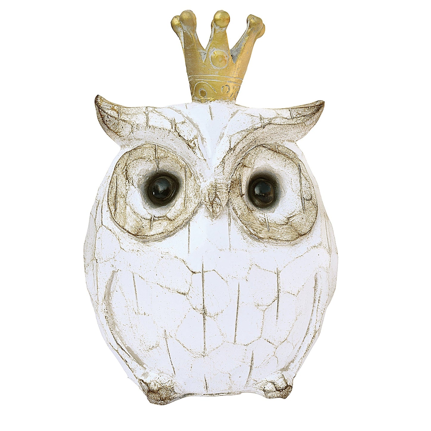 Resin Antique Animal Crown Owl WH L