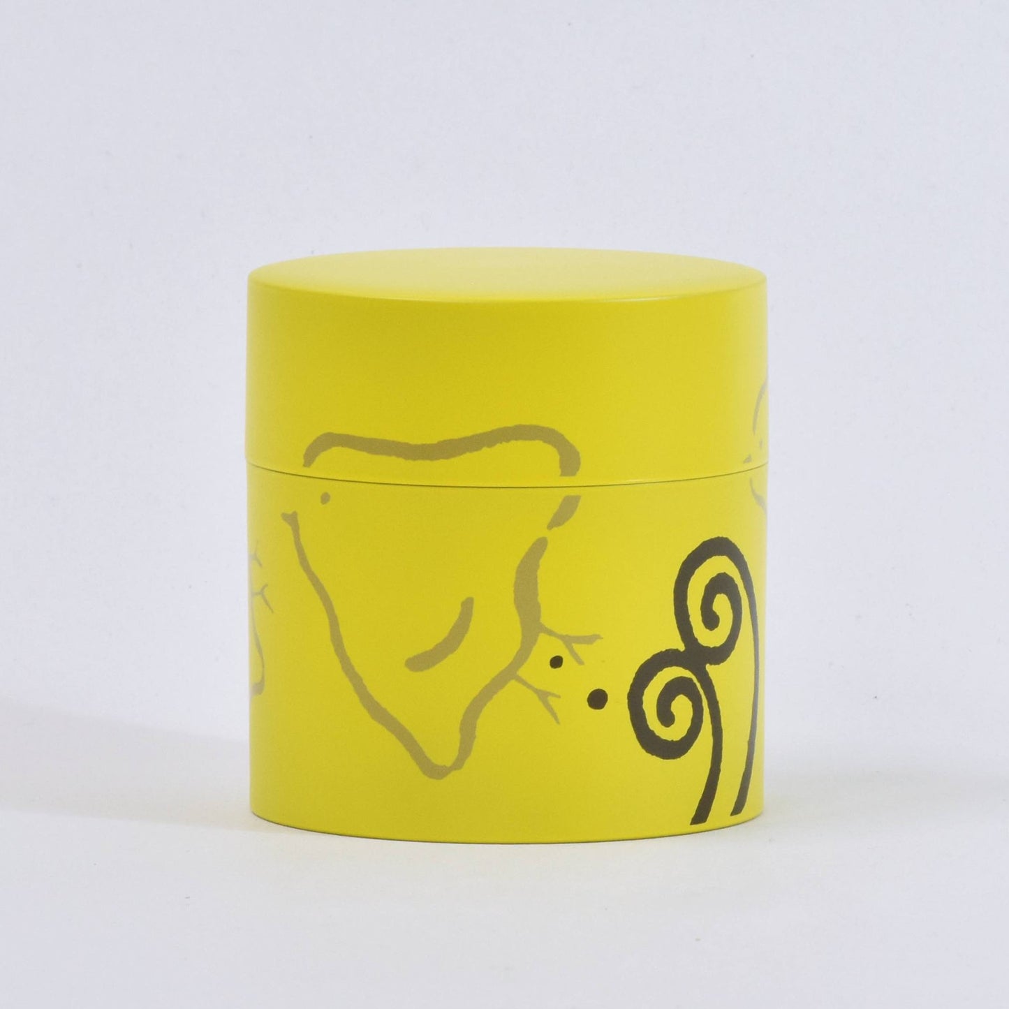Tea canister, yellow and green