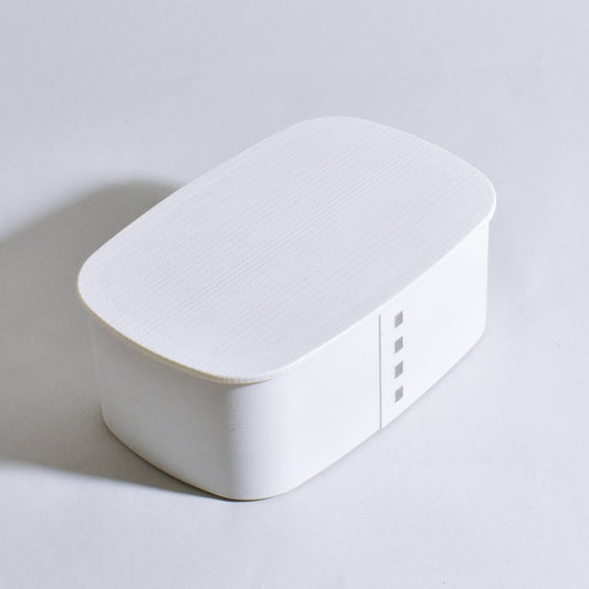 Monotone bento, one-tier, matte white