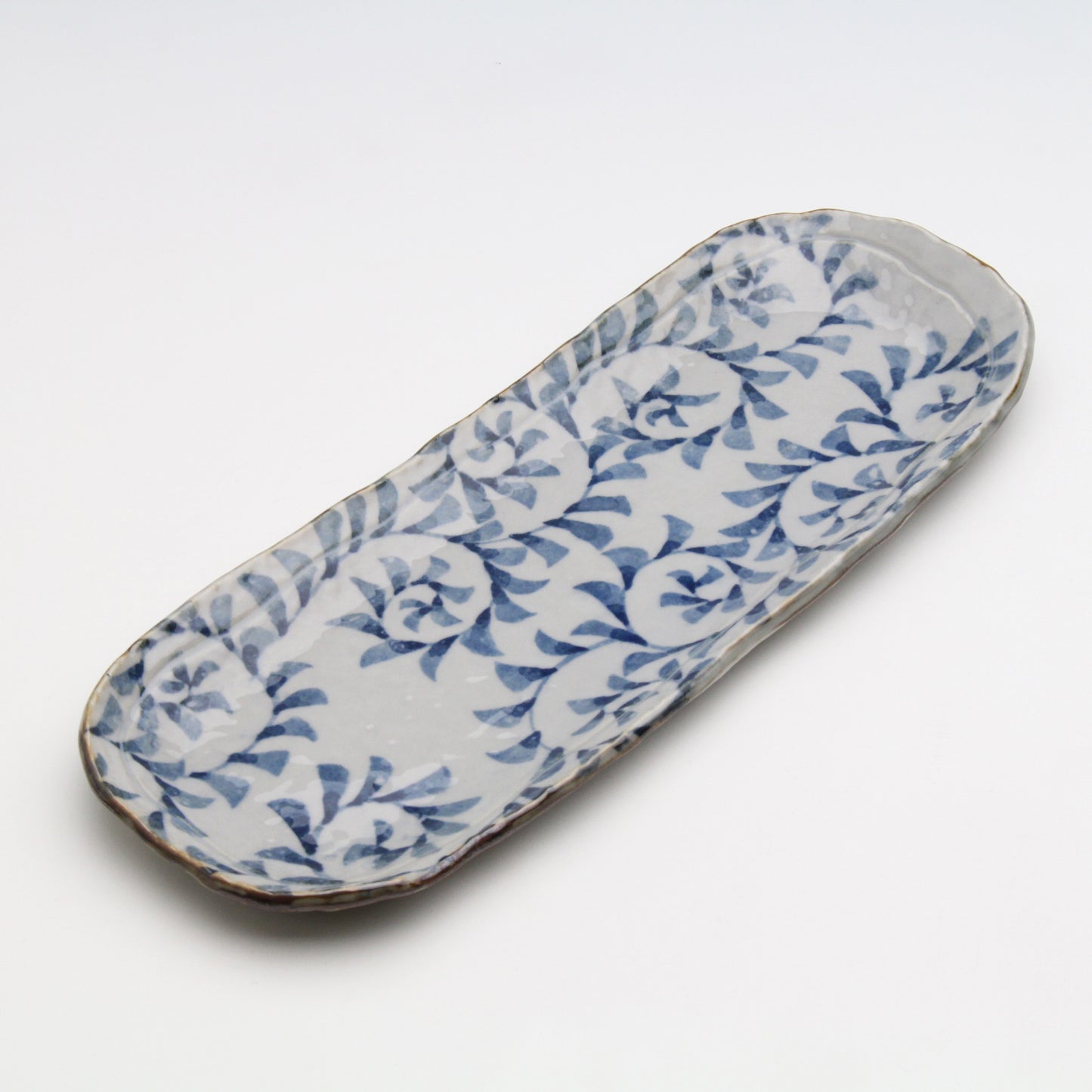 Dyed arabesque long plate