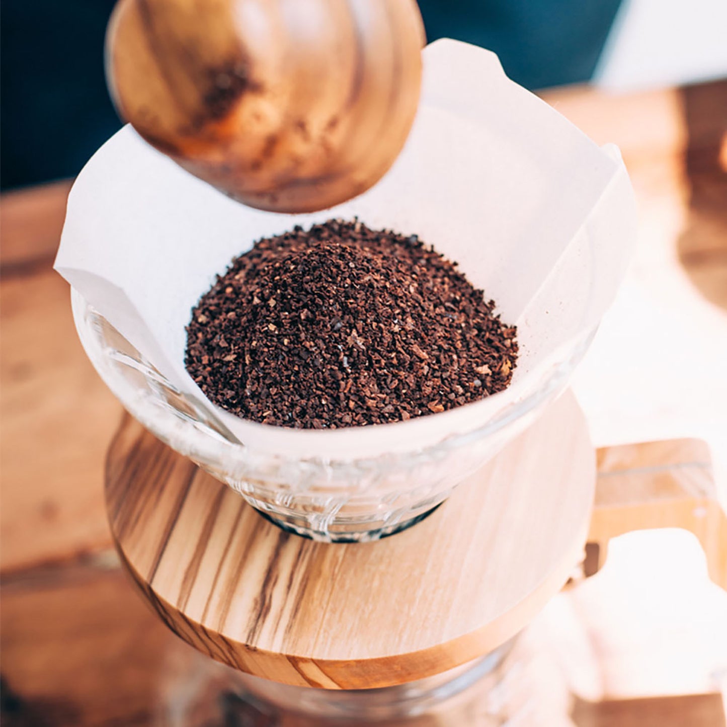 V60 耐熱ガラス透過ドリッパー オリーブウッド 1-4