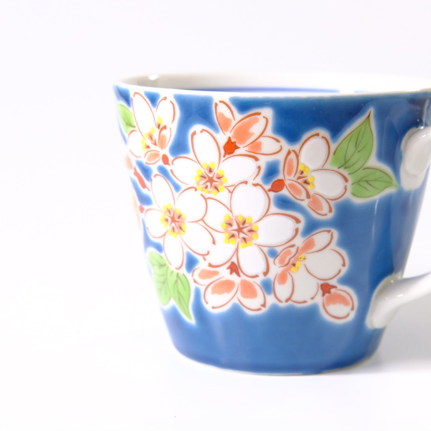 Kutani Ware Mug - Seasonal Flowers, Cherry Blossoms