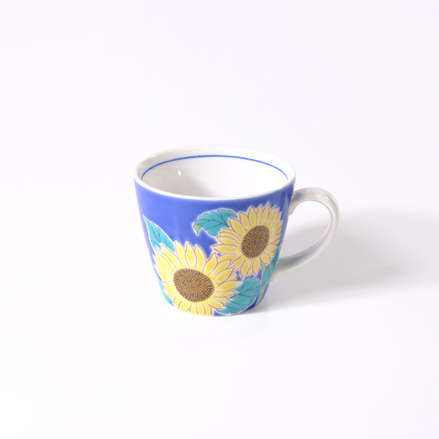 Kutani Ware Mug - Seasonal Flowers - Sunflower