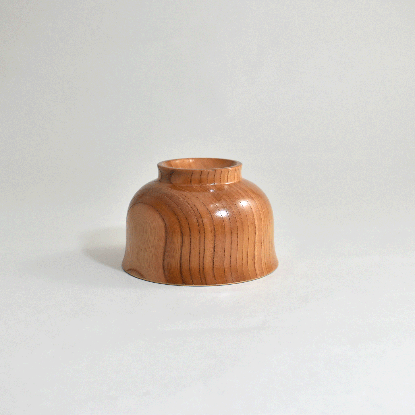 Genuine Zelkova Soup Bowl with Gold Rim, Natural