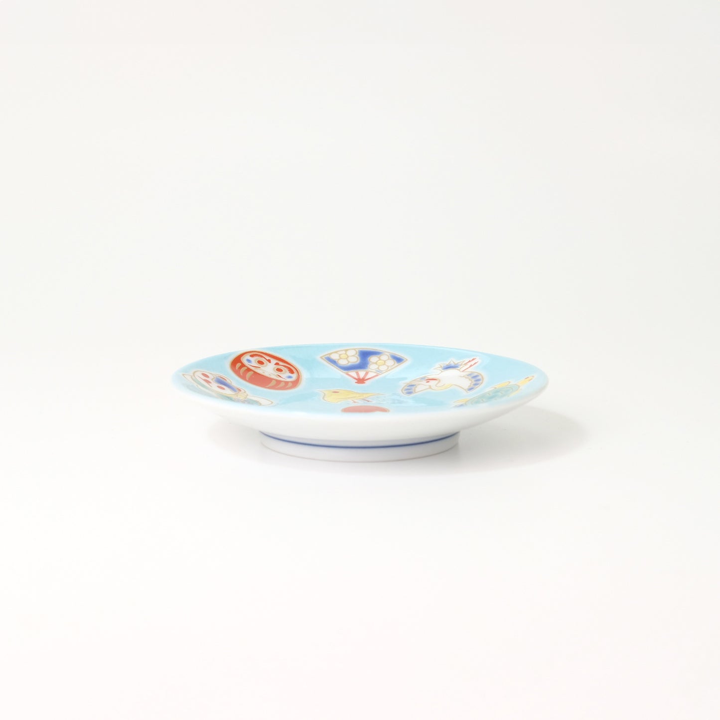 Kutani ware lucky small plate
