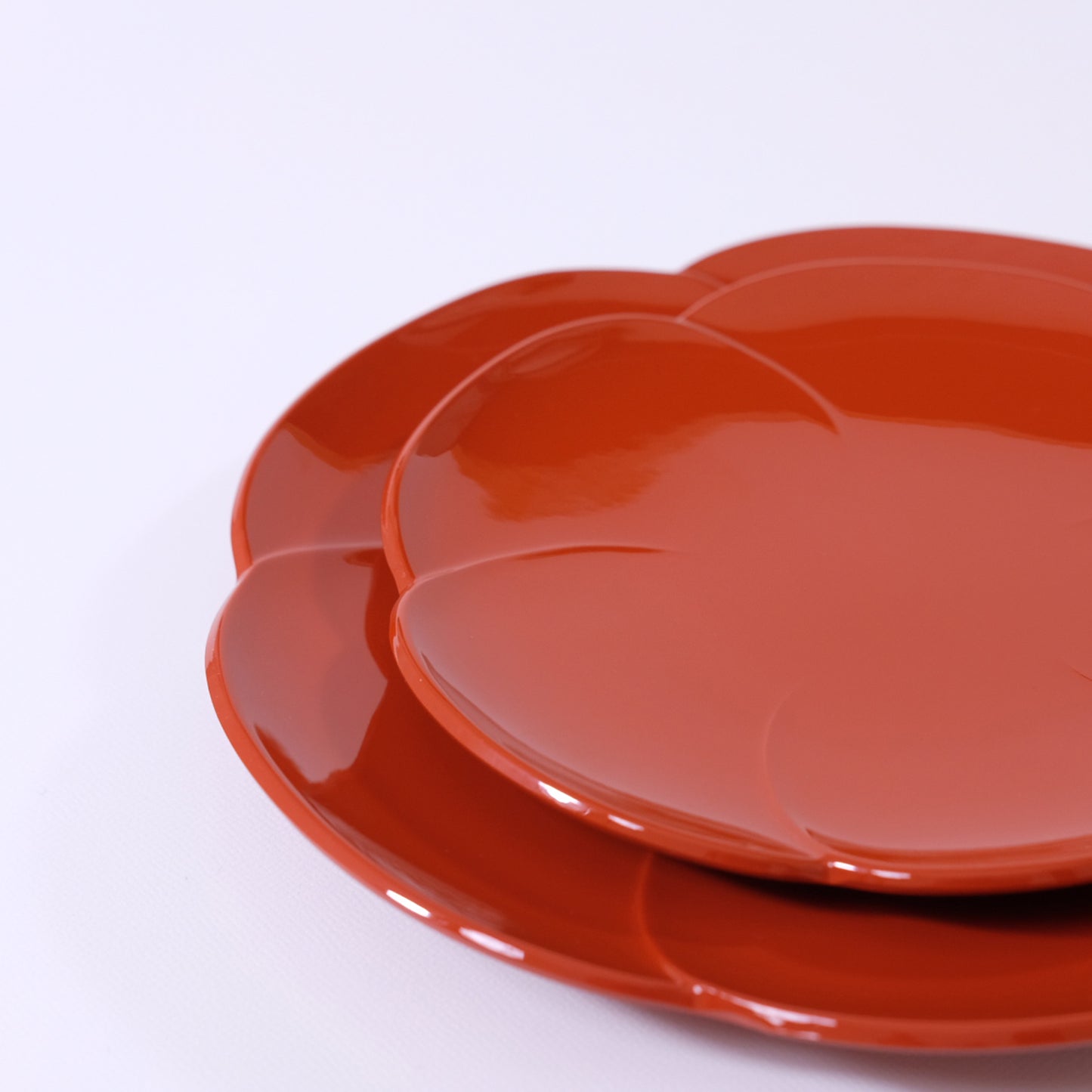 Fukuume individual plate, red, 6 inches