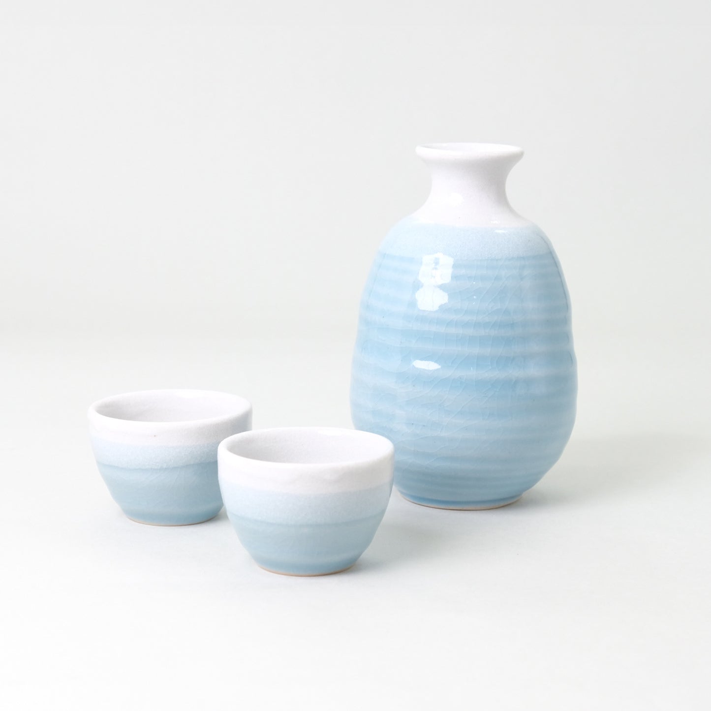 Pale Blue Sake Set