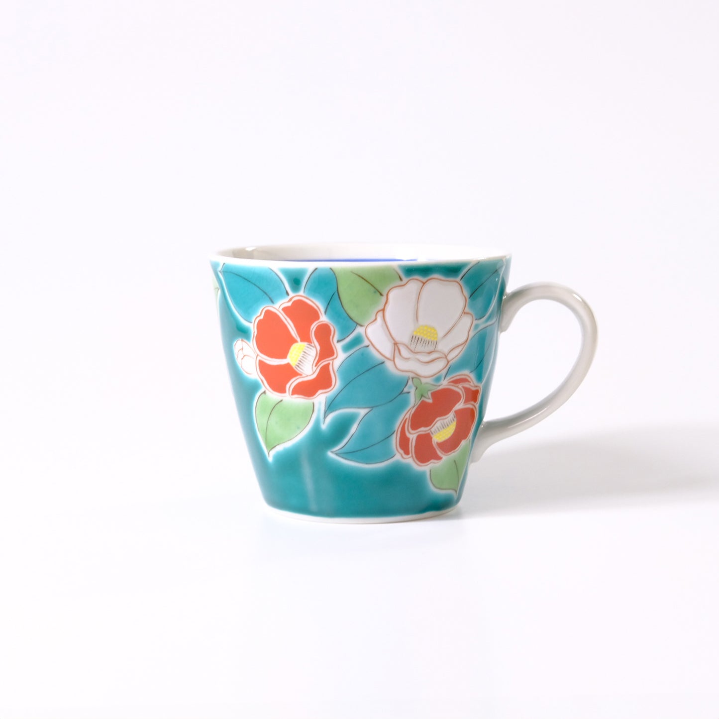 Kutani Ware Mug - Four Seasons Flowers - Camellia