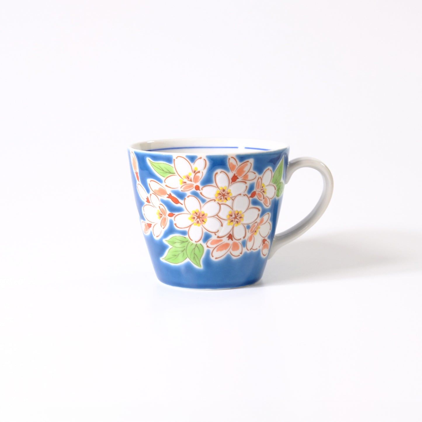 Kutani Ware Mug - Seasonal Flowers, Cherry Blossoms
