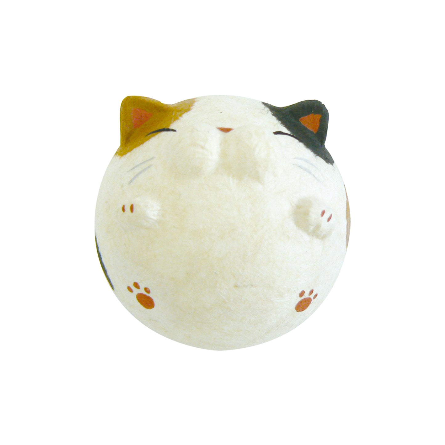 Torn Japanese paper, rising up, lucky cat