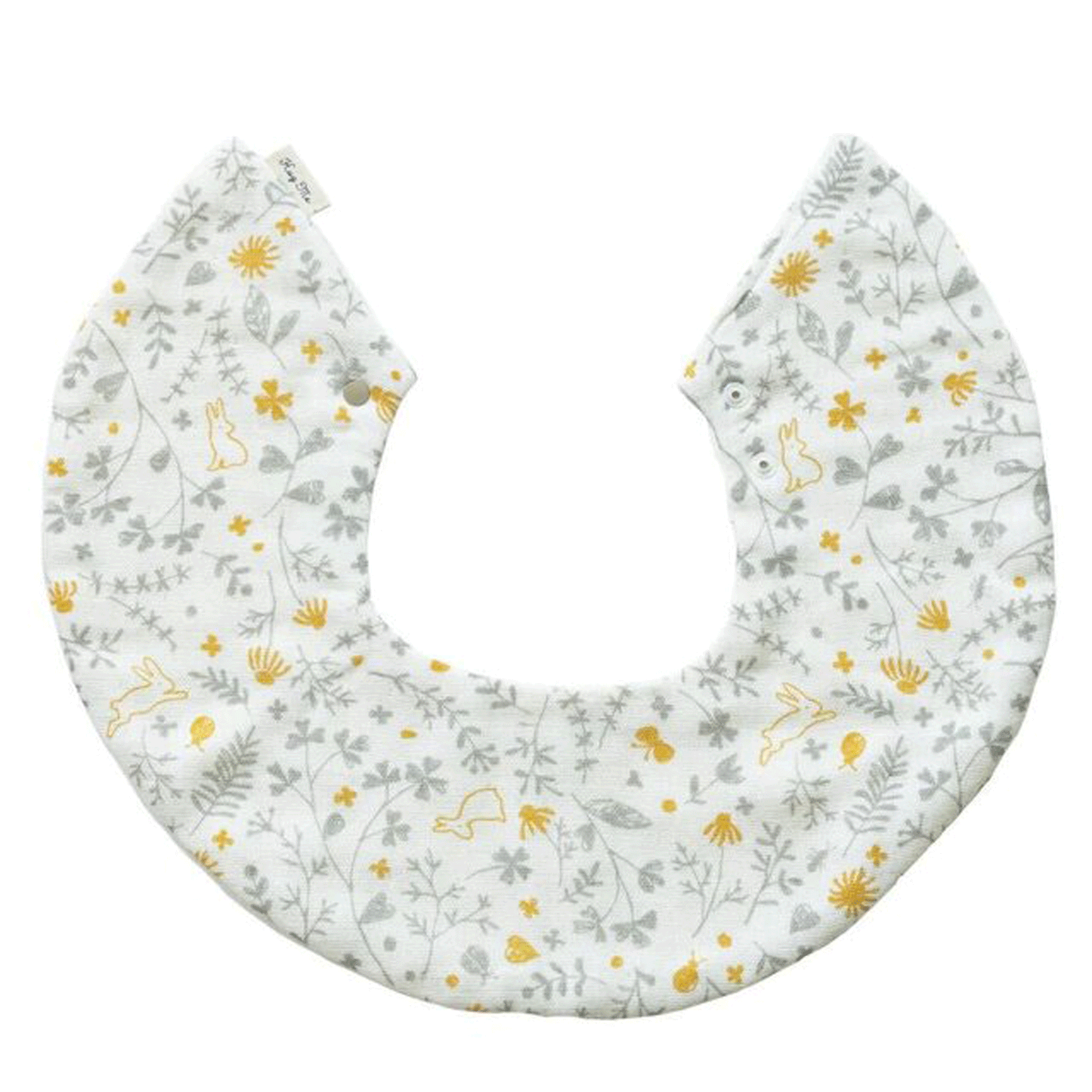 6-ply gauze circle bib GRAY