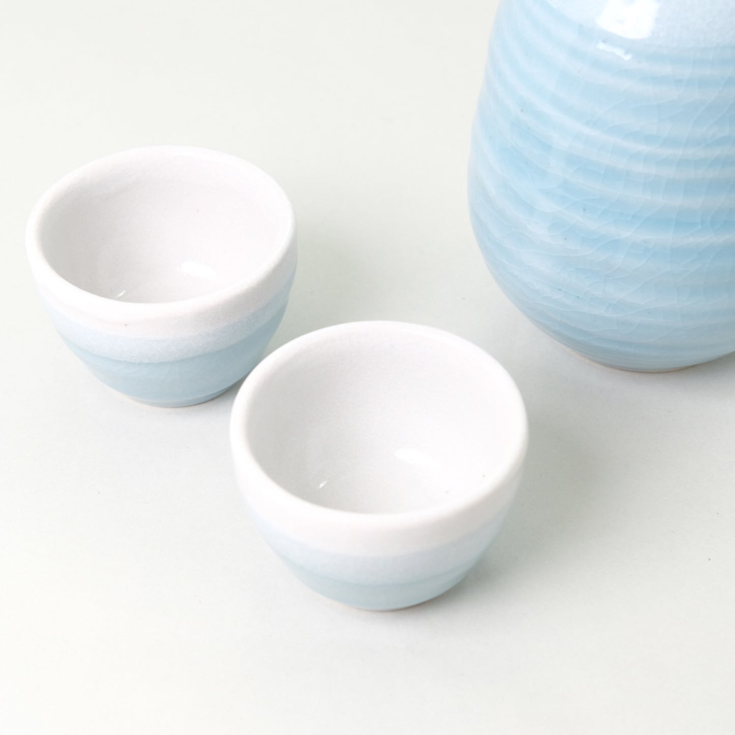 Pale Blue Sake Set