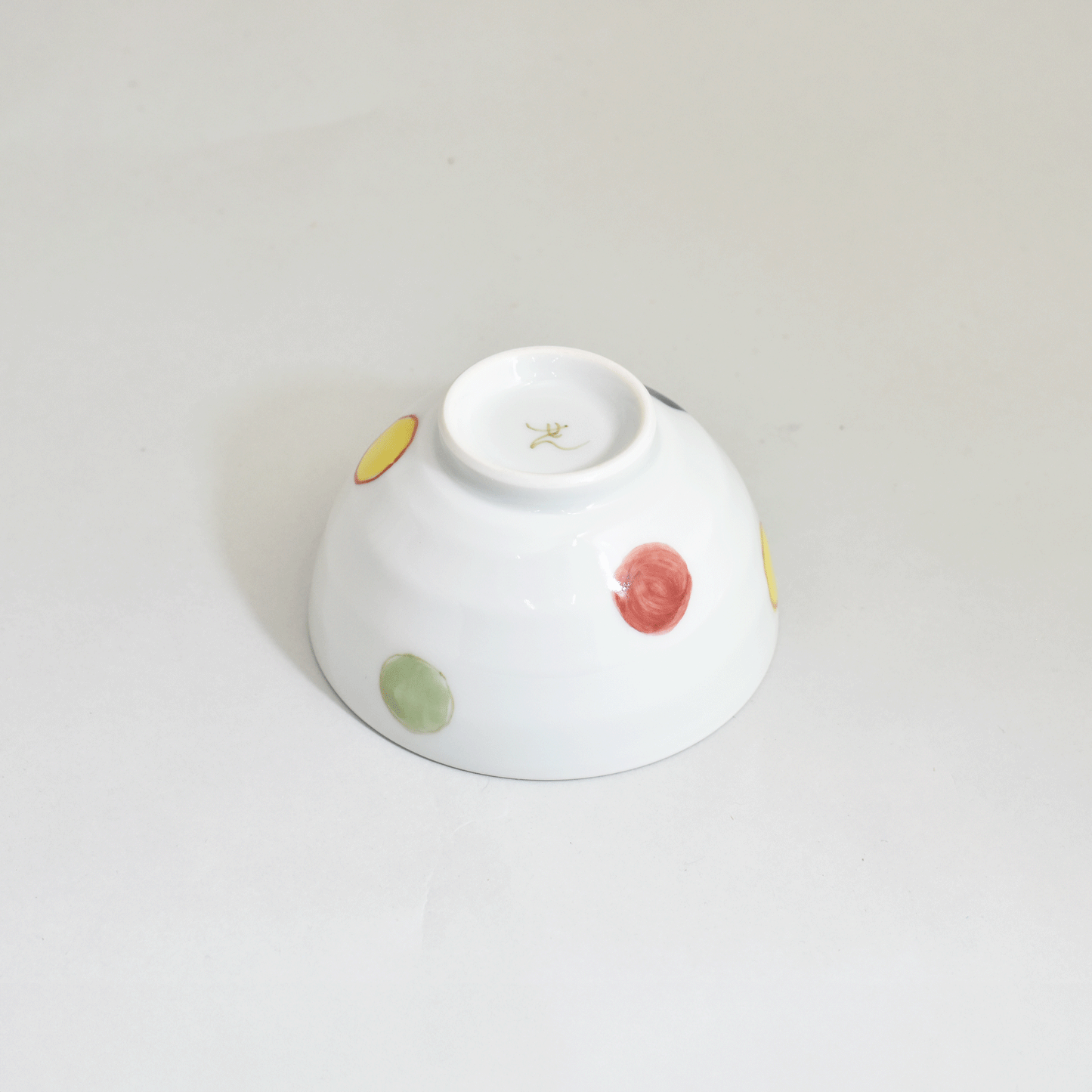 Polka dot cat rice bowl