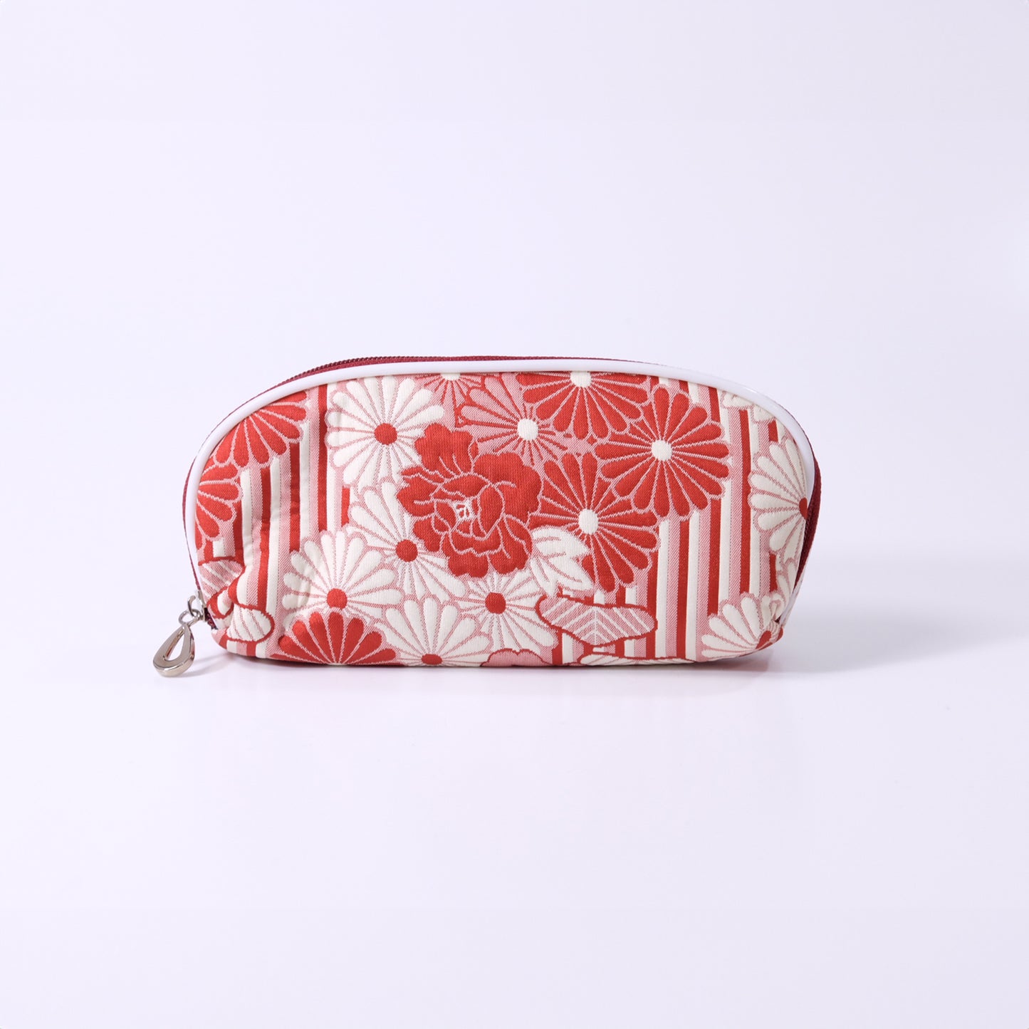 Weave retro flower zipper glasses case