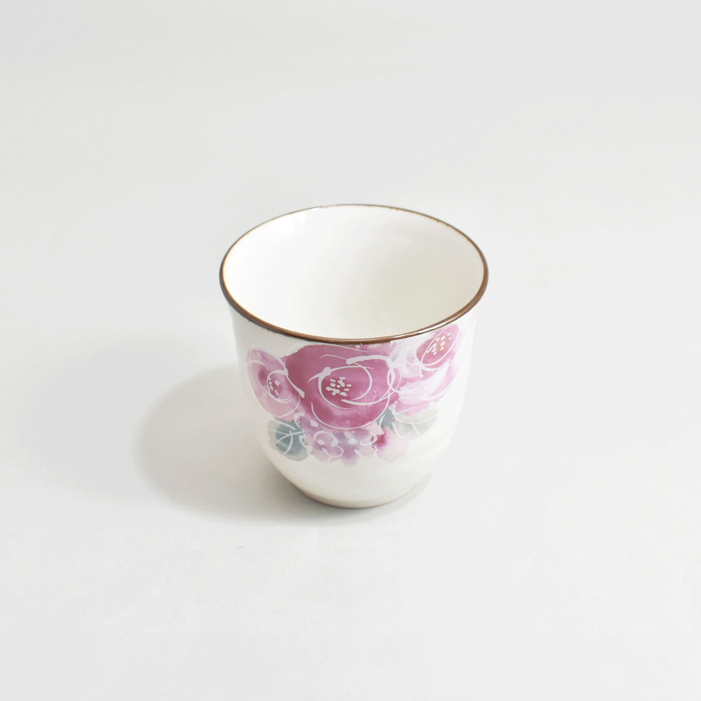 Hundred Flowers Rice Bowl and Tea Cup Pink