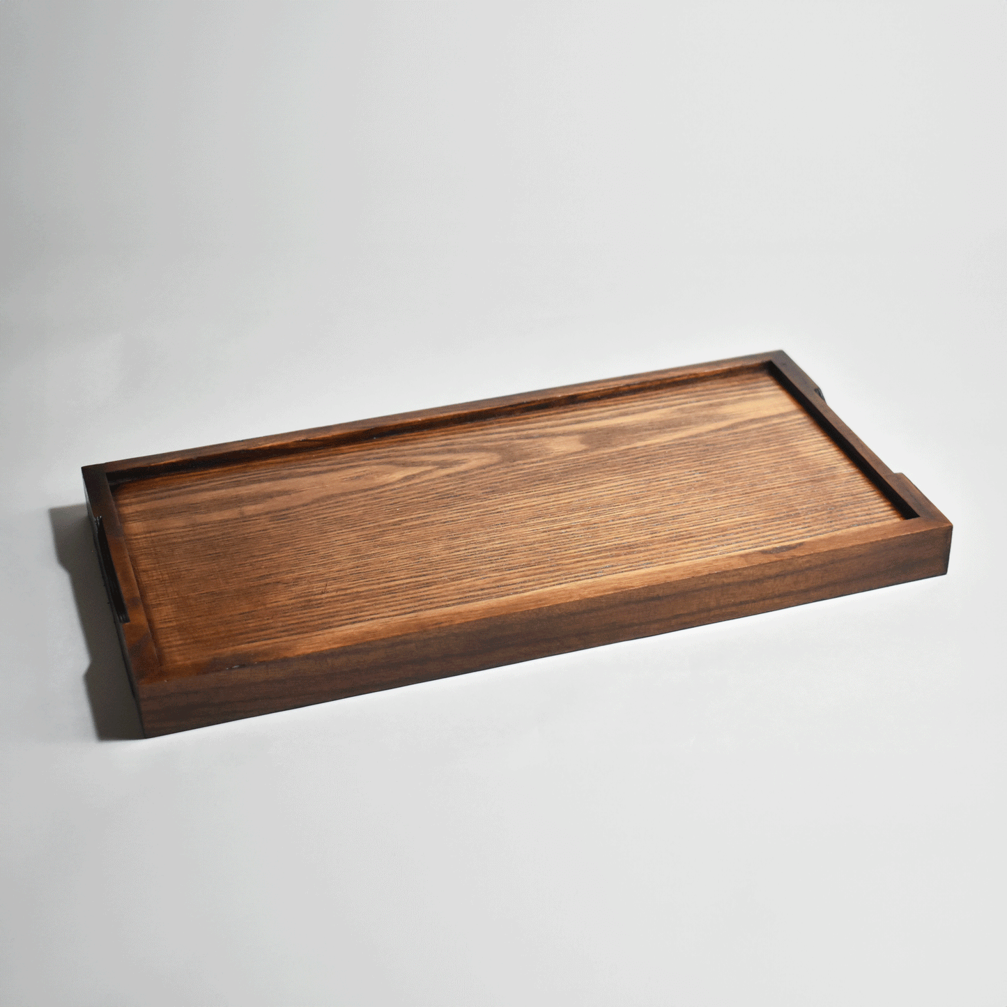 Wooden cloth covered rectangular tray