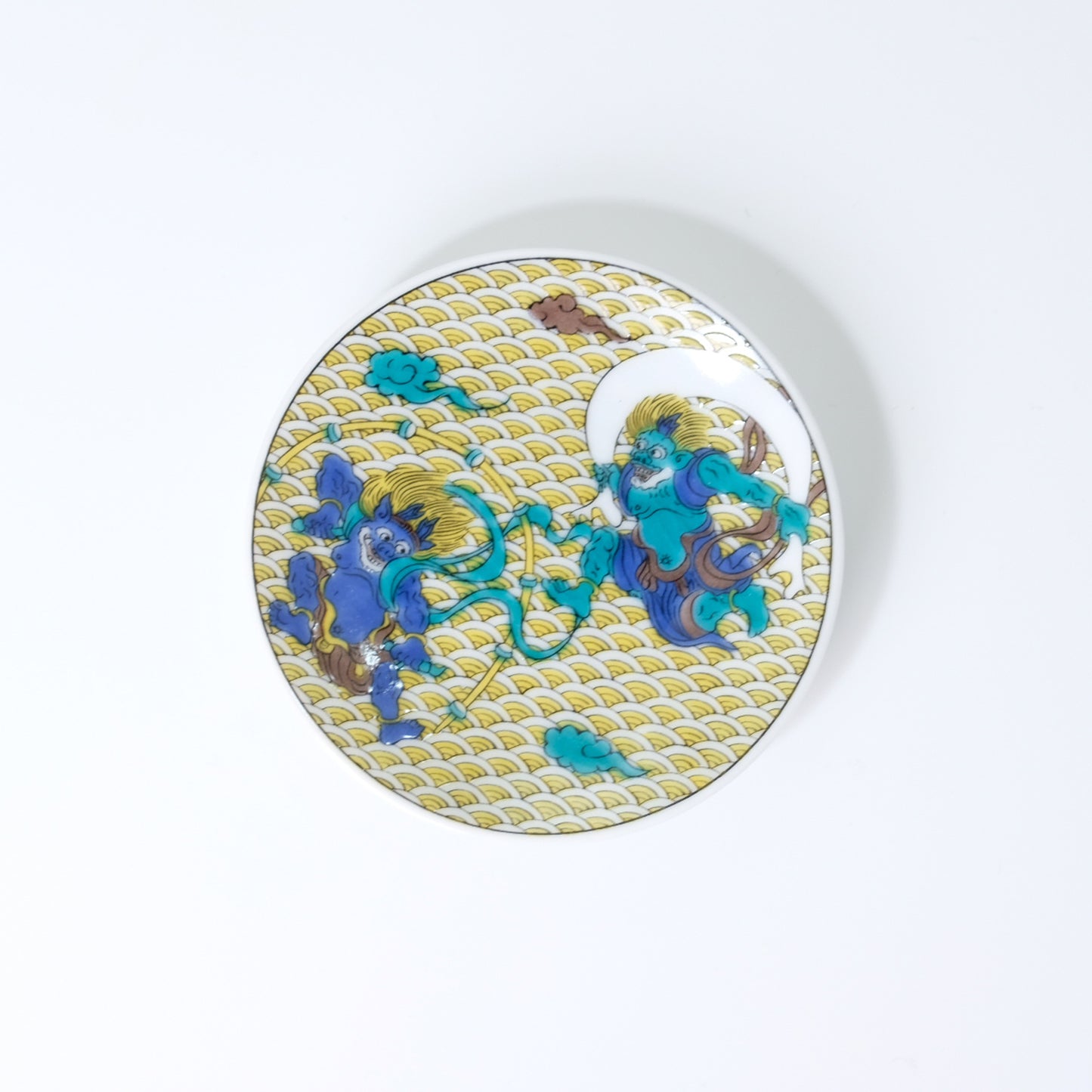 Kutani ware lucky small plate