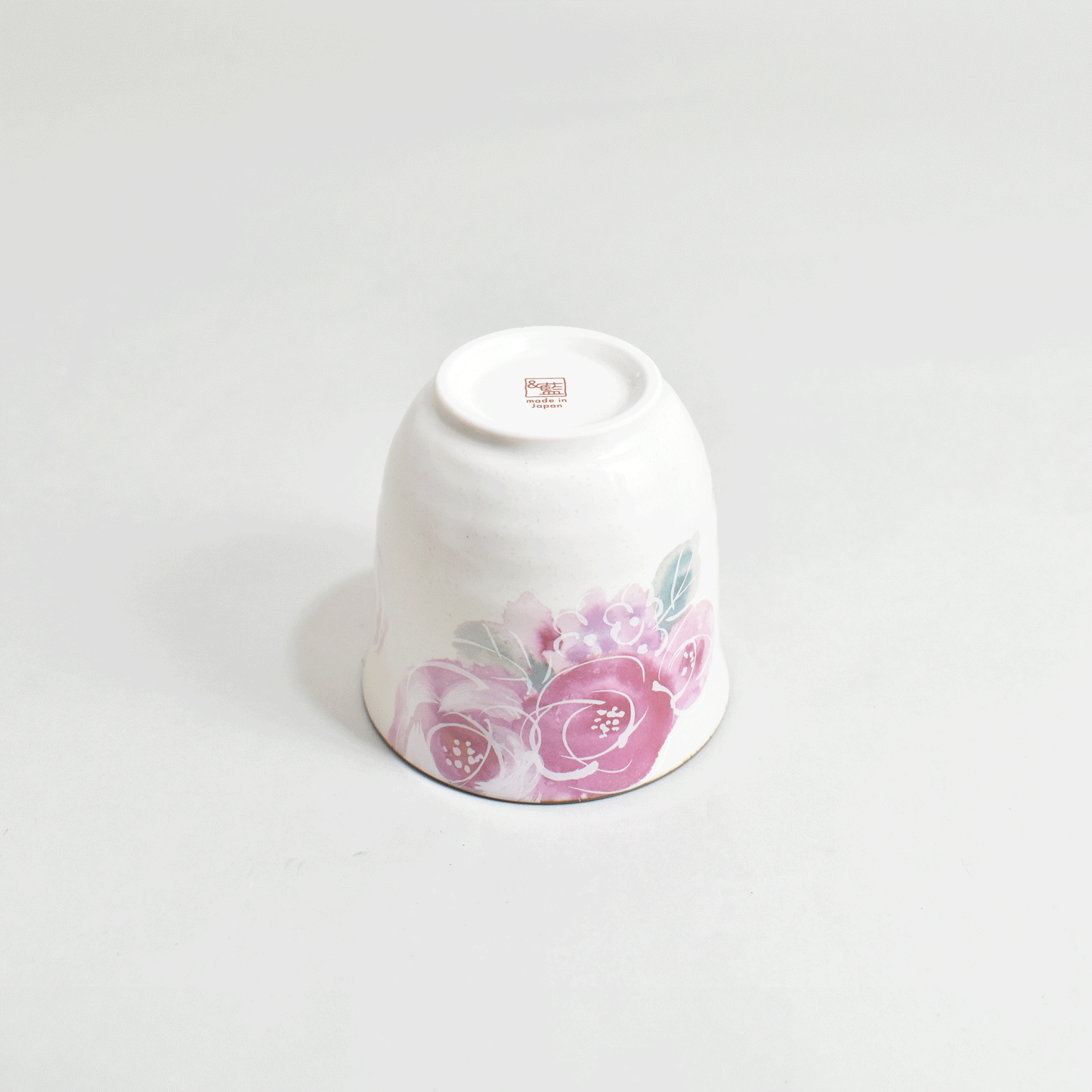 Hundred Flowers Rice Bowl and Tea Cup Pink
