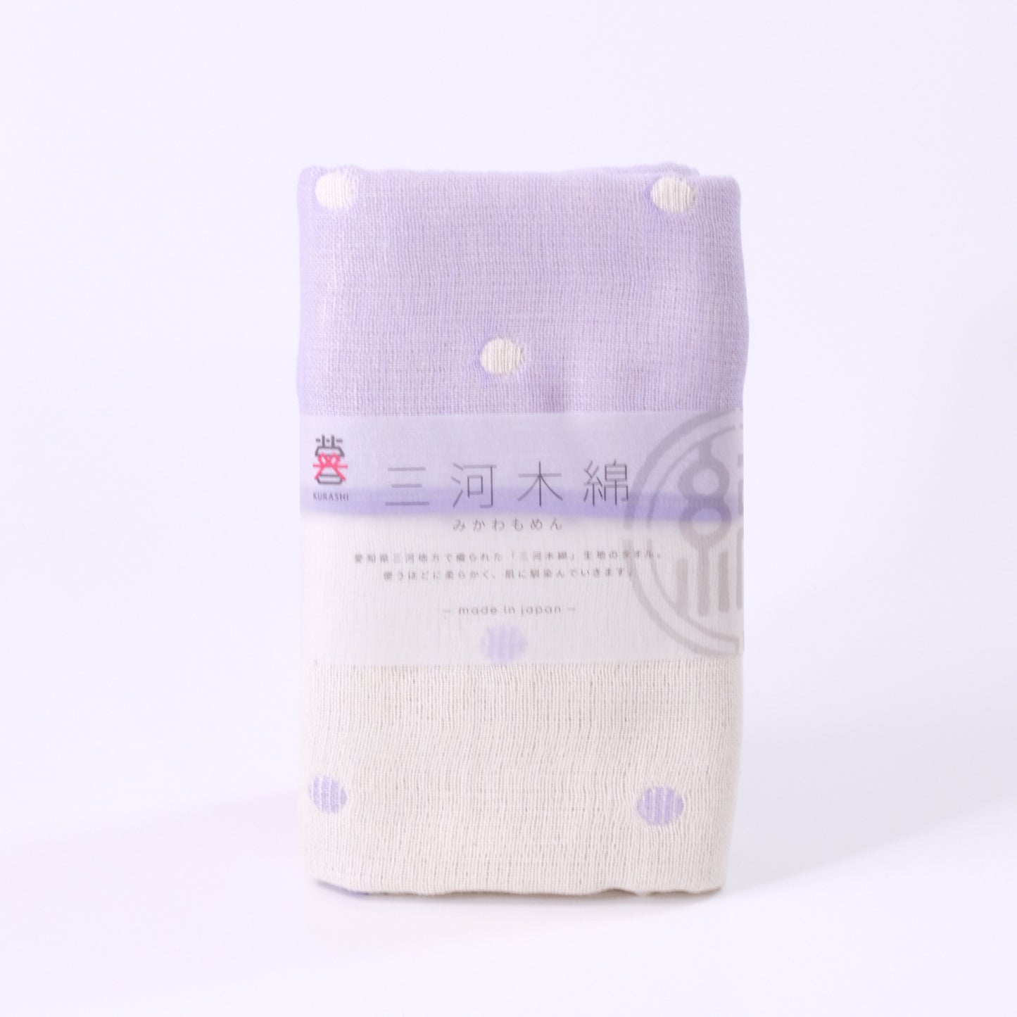 三河木綿 フェイスタオル水玉