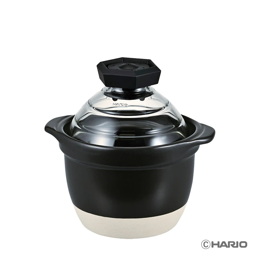 HARIO Glass Lid Rice Cooker 1-2 Cups