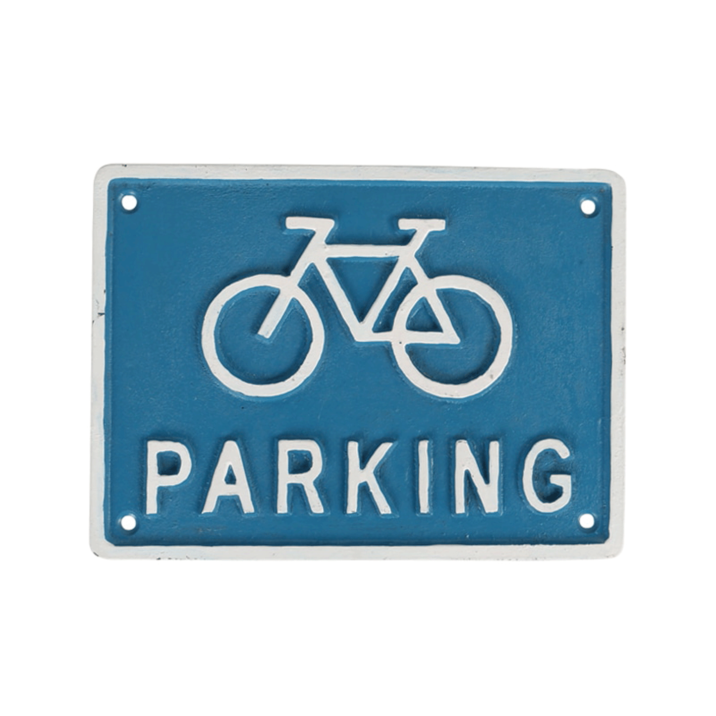 IRON SIGN BICYCLE PARKING BLUE