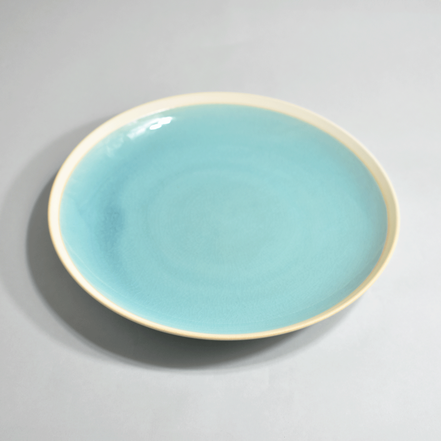 Gloss Large Round Plate - Turquoise