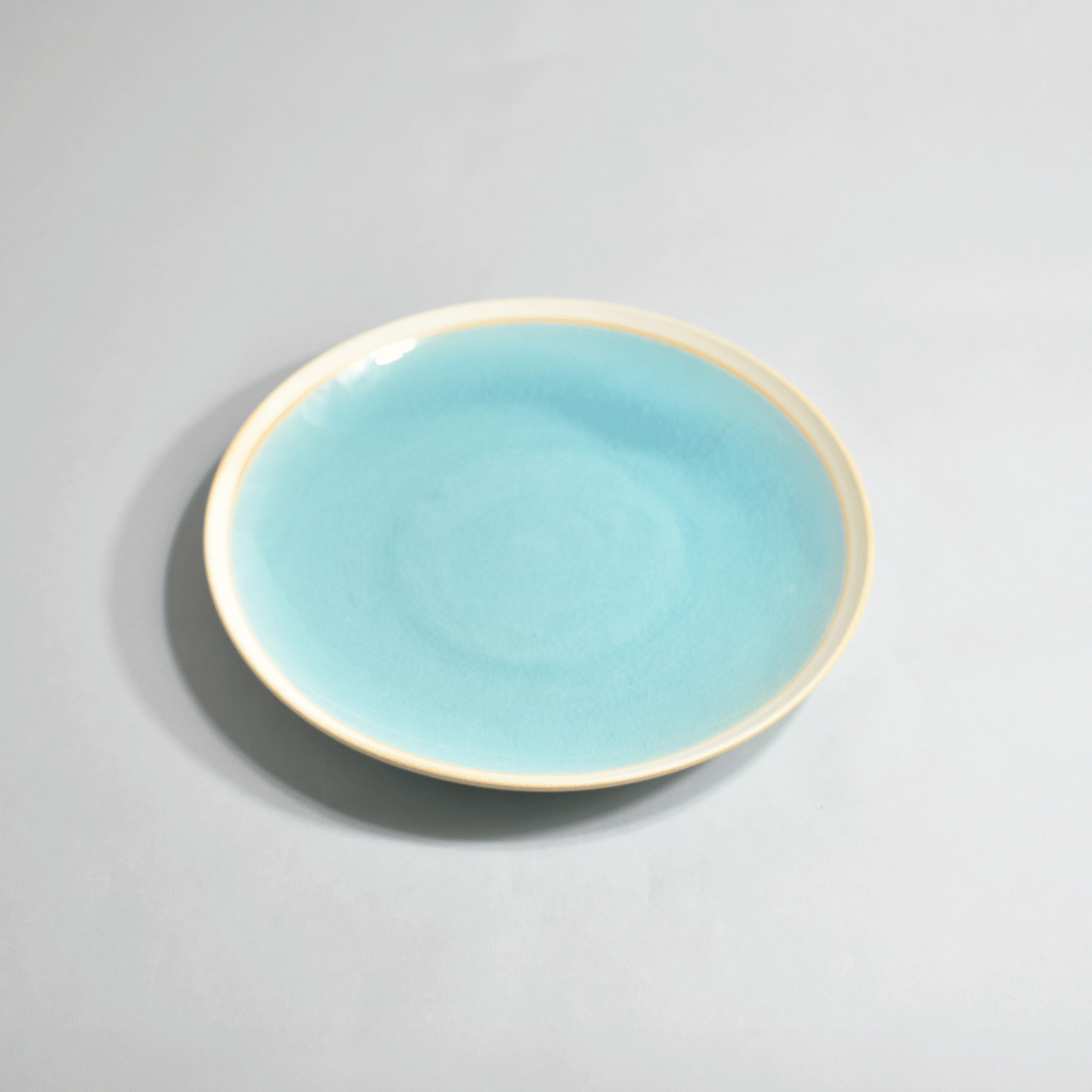 Gloss Round Plate M Turquoise