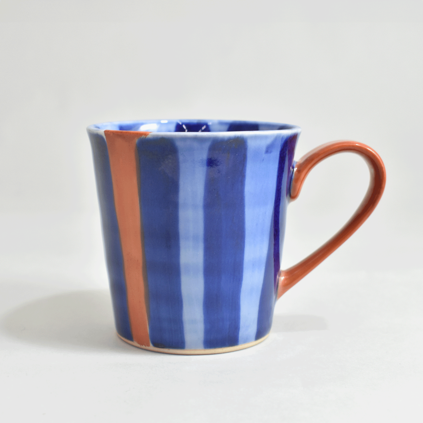 Indigo striped Tokusa mug