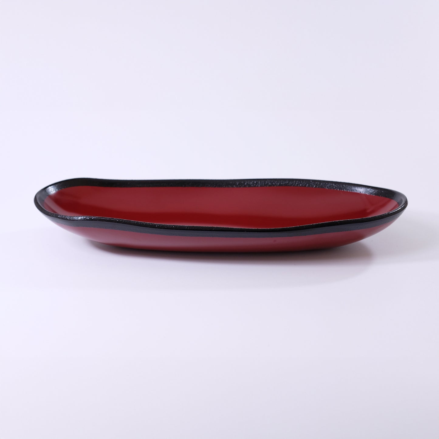 Hospitality Serving Dish, Rusty Edge, Red