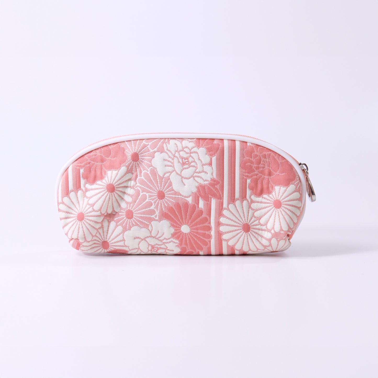 Weave retro flower zipper glasses case