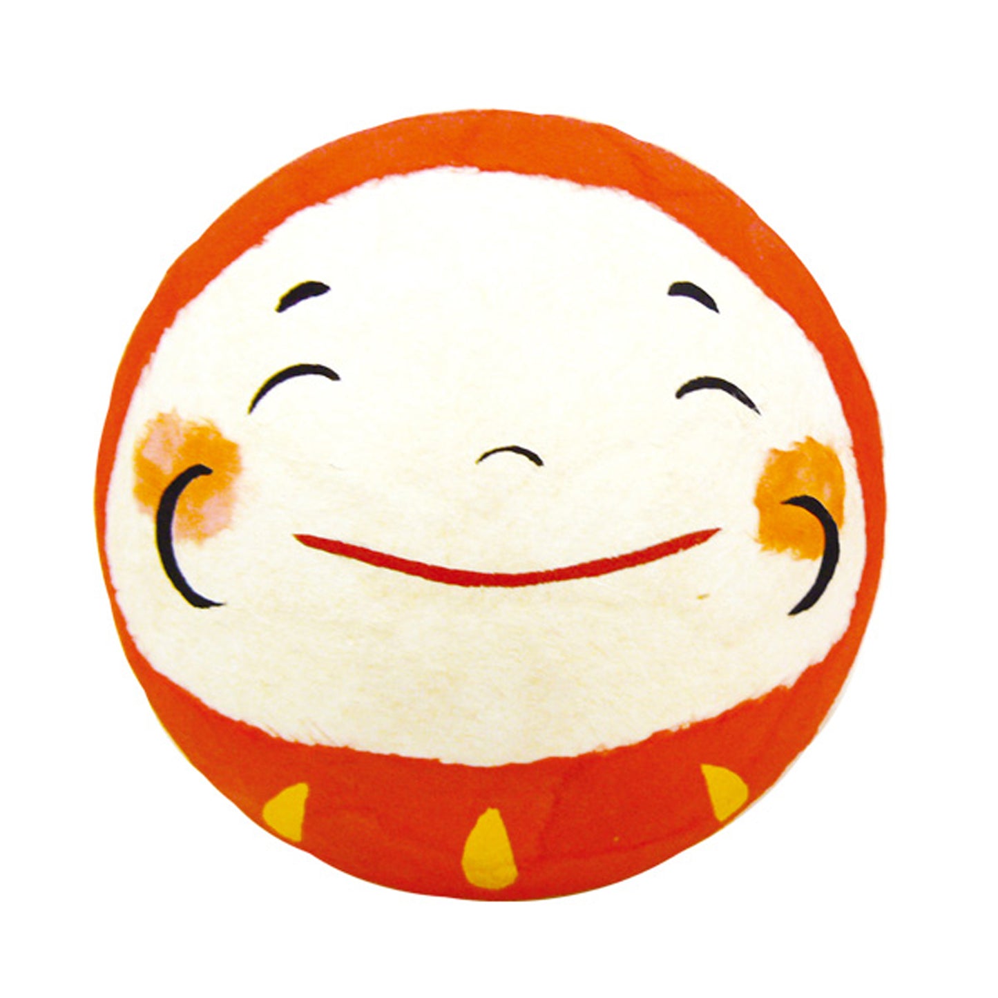 Torn Japanese paper Daifuku mini daruma with smiling eyes