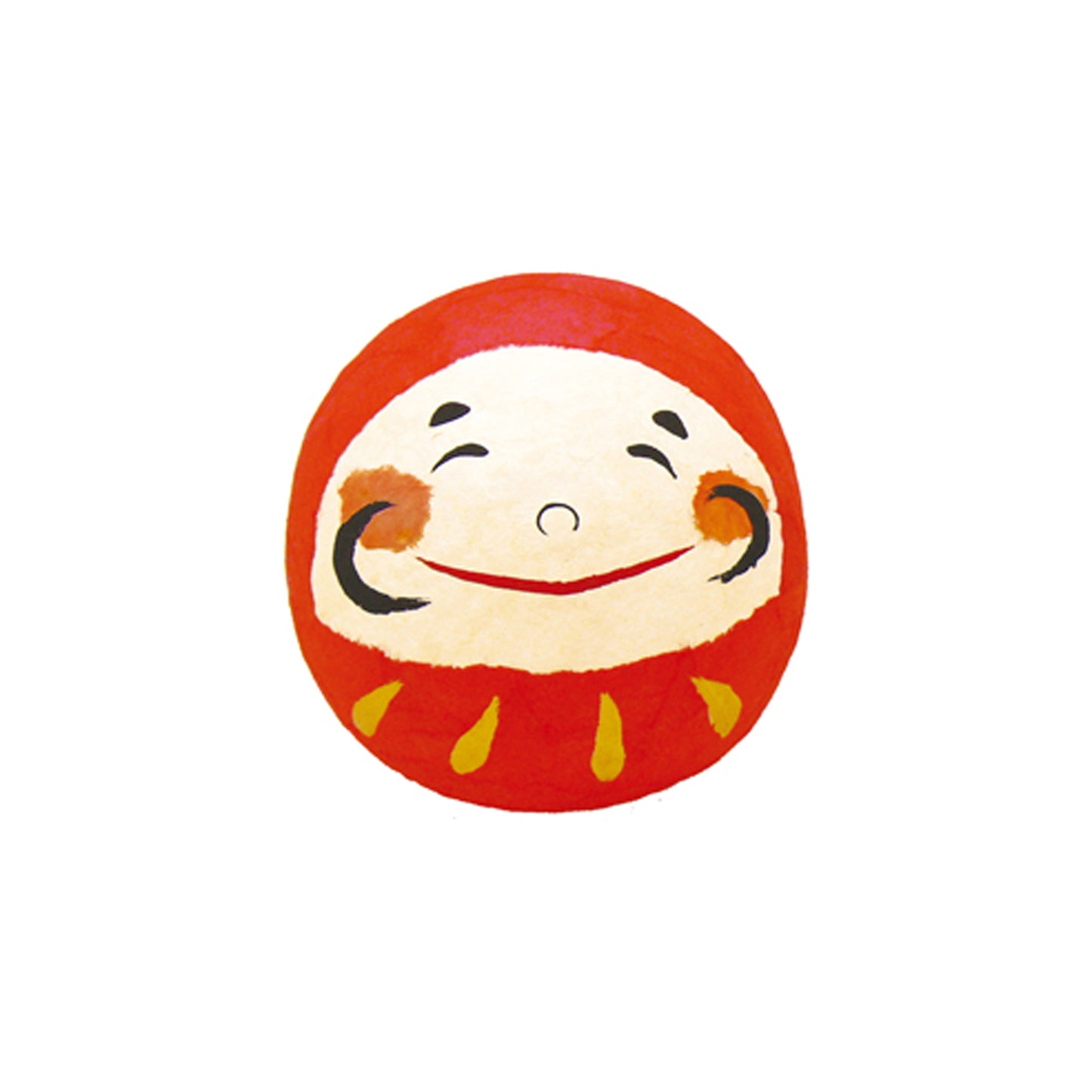 Torn Japanese paper Daifuku Daruma