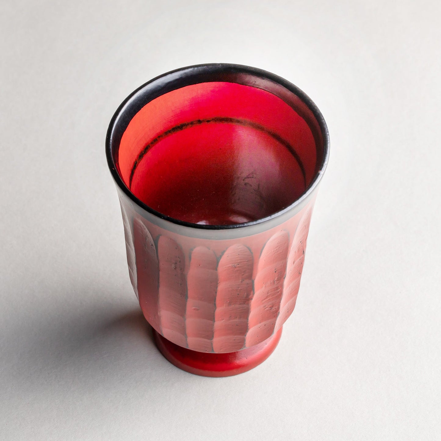Small wooden goblet, Negoro lacquer