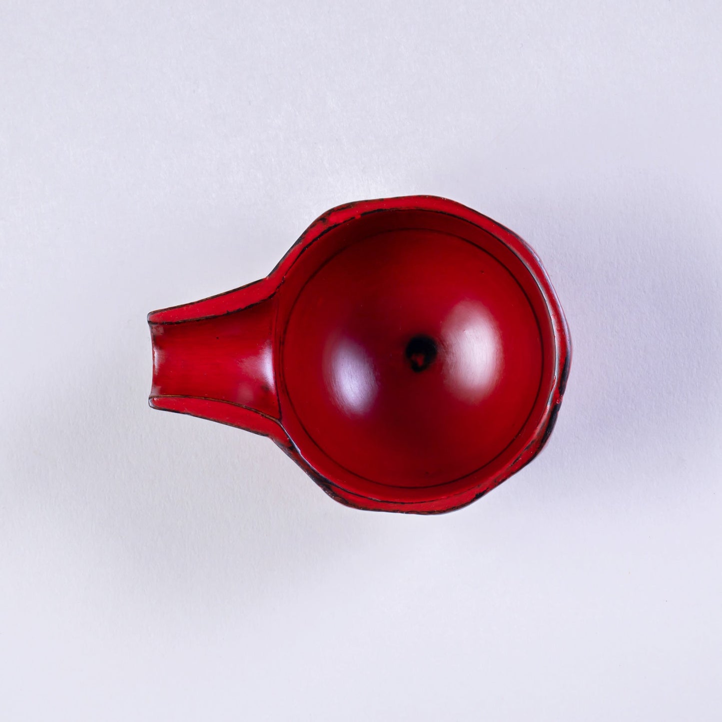 木製ハツリ片口 酒器 根来塗