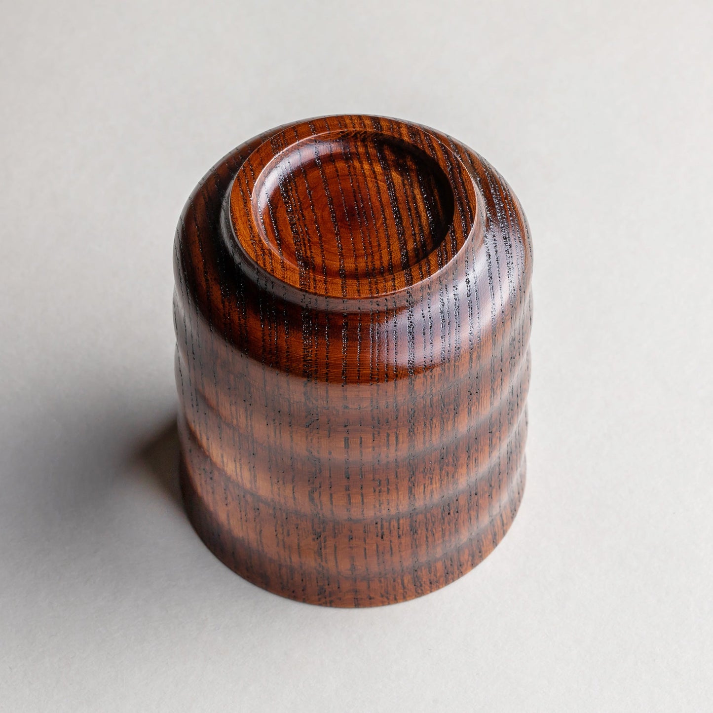 Genuine Zelkova Ripple Teacup with Lacquer