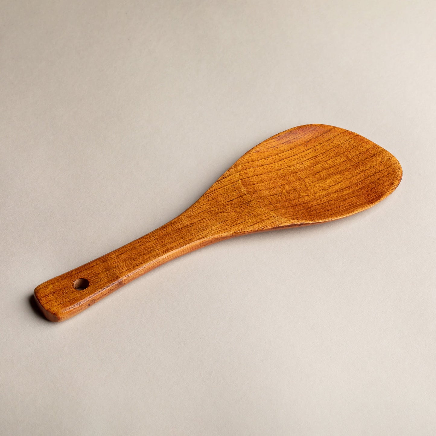 Wooden rice scoop with lacquer