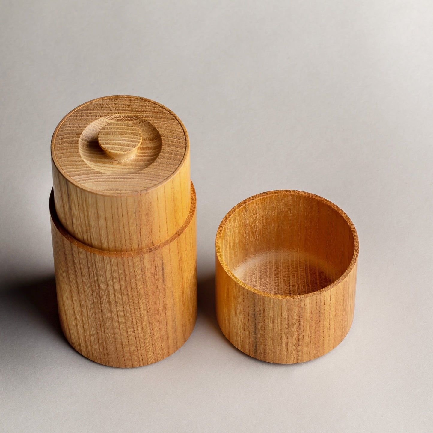 本ケヤキ 赤身 茶筒