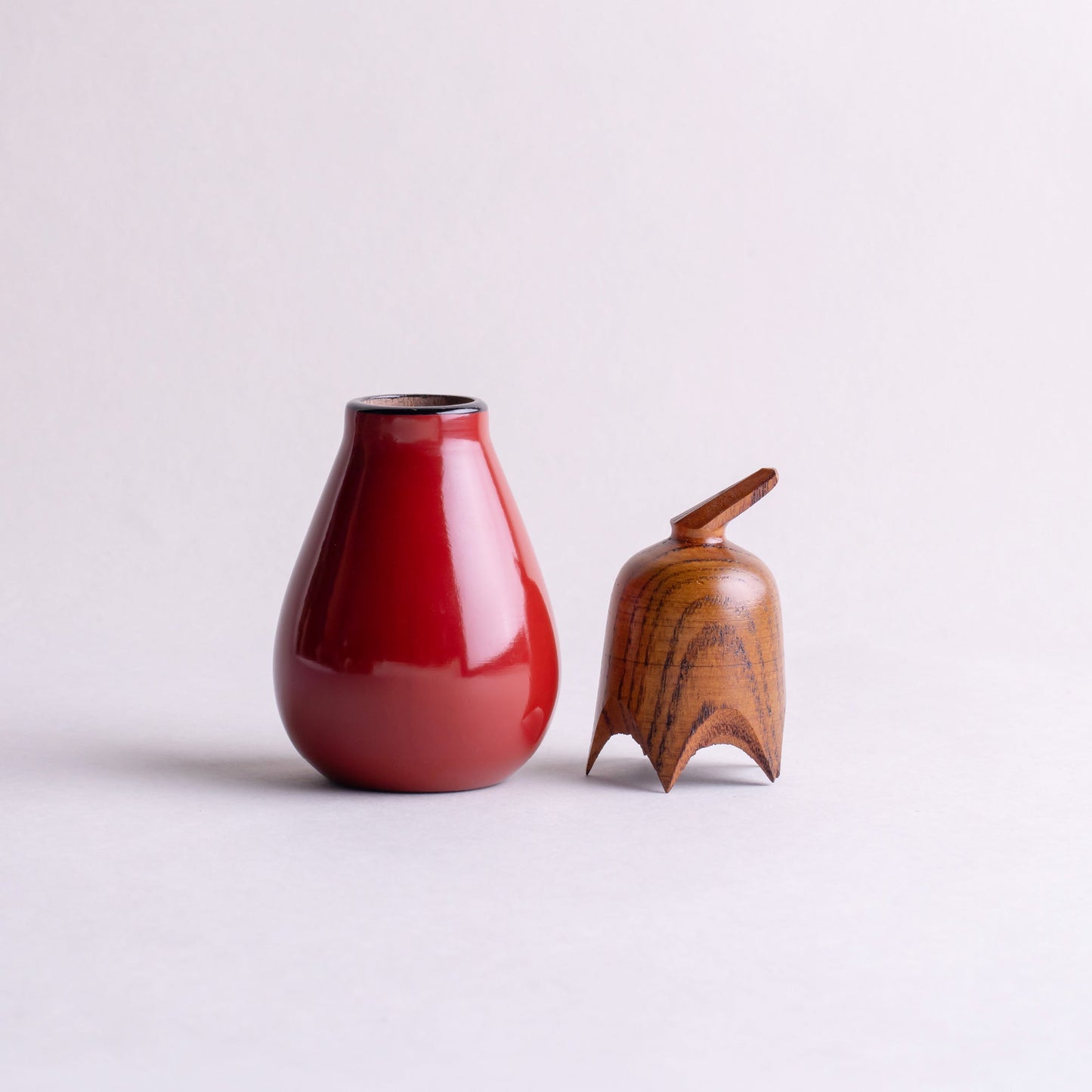 Wooden eggplant-shaped toothpick holder