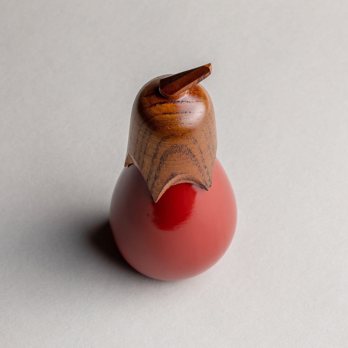 Wooden eggplant-shaped toothpick holder